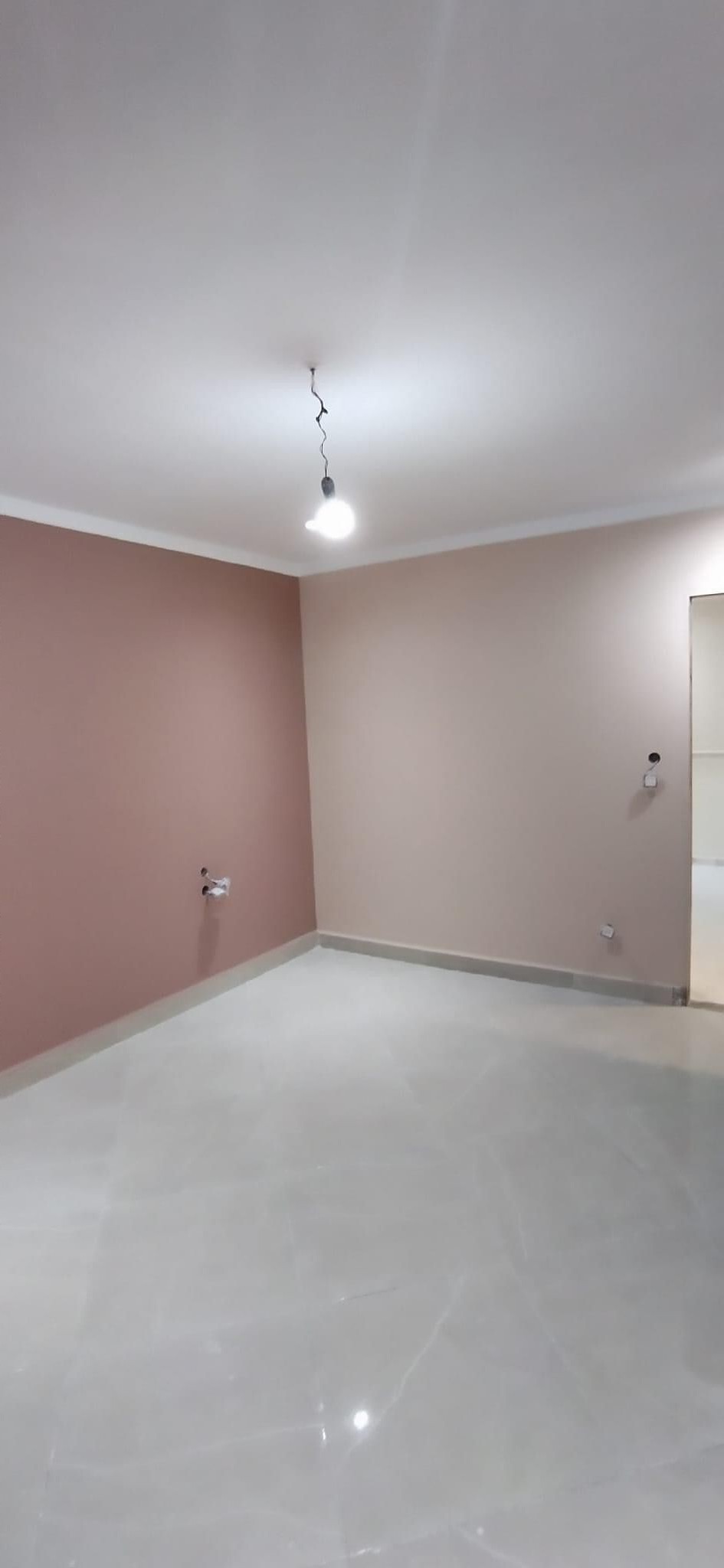 Haldimand County interior painting — dusty rose pink walls in a residential home