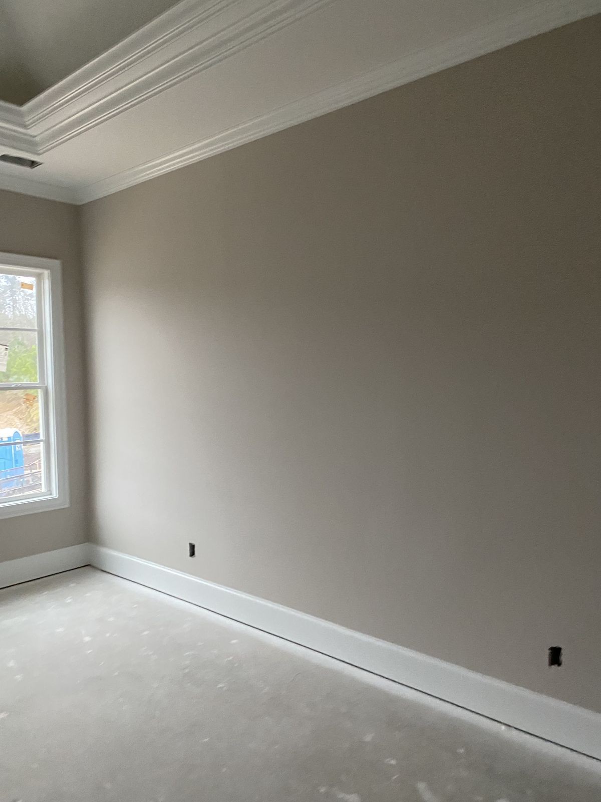 Protected interior during painting