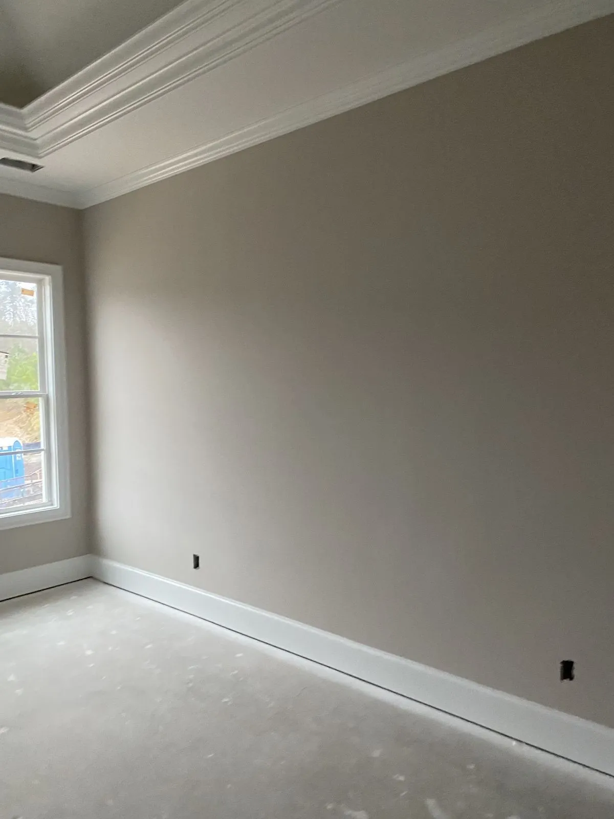 Protected interior during painting