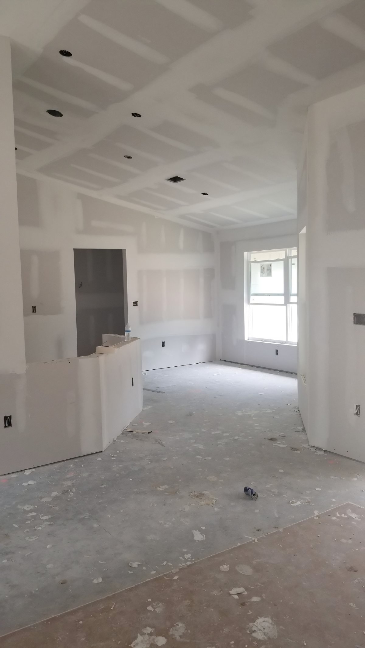 Drywall installation in Peel Region — open great room