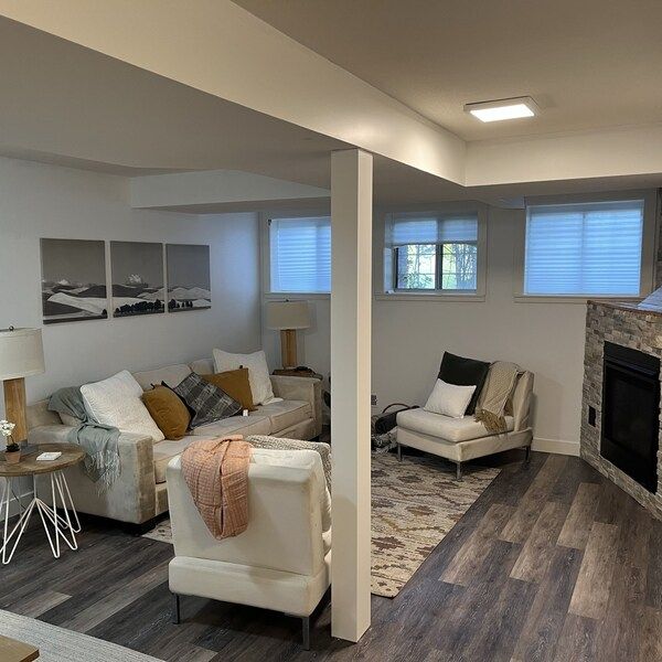 Legal basement apartment suite in an Aurora home, completed by IntraBuild