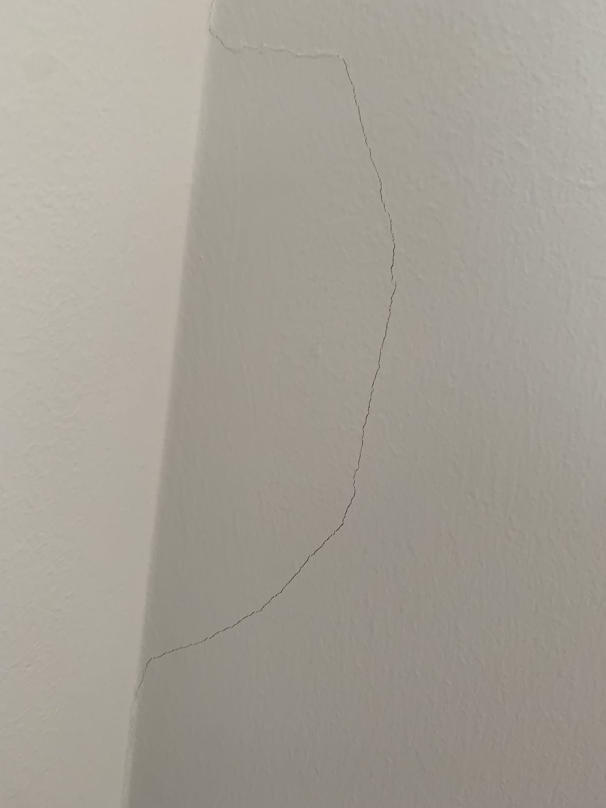 Drywall patch feathered and primed in a Dufferin County home